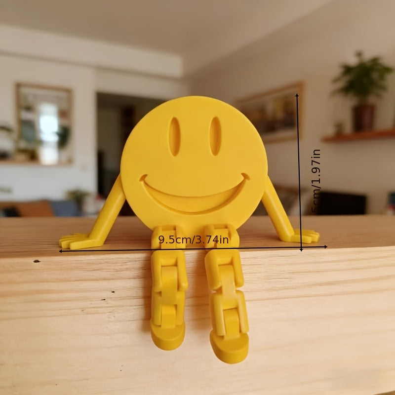 Tnessential Small Yellow Smiley Face Ornament for Your Desk 3D Decor