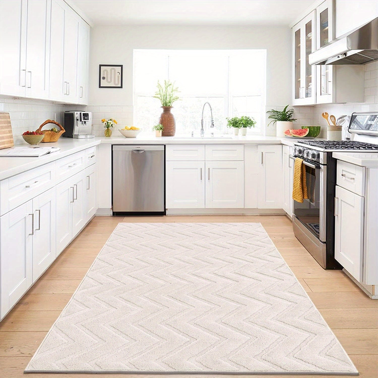 BEIGE JACQUARD 2 RUG view 7