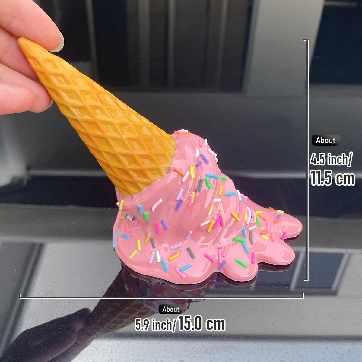 Tnessential Melting Ice Cream Sculpture 3D Decor