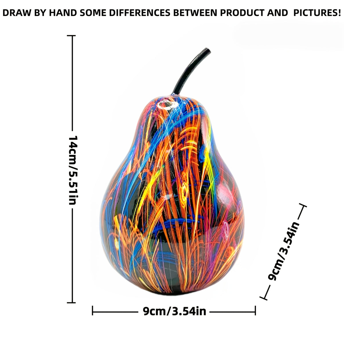 Tnessential Elegant Multicolor Pear-shaped Sculpture Decor 3D Decor