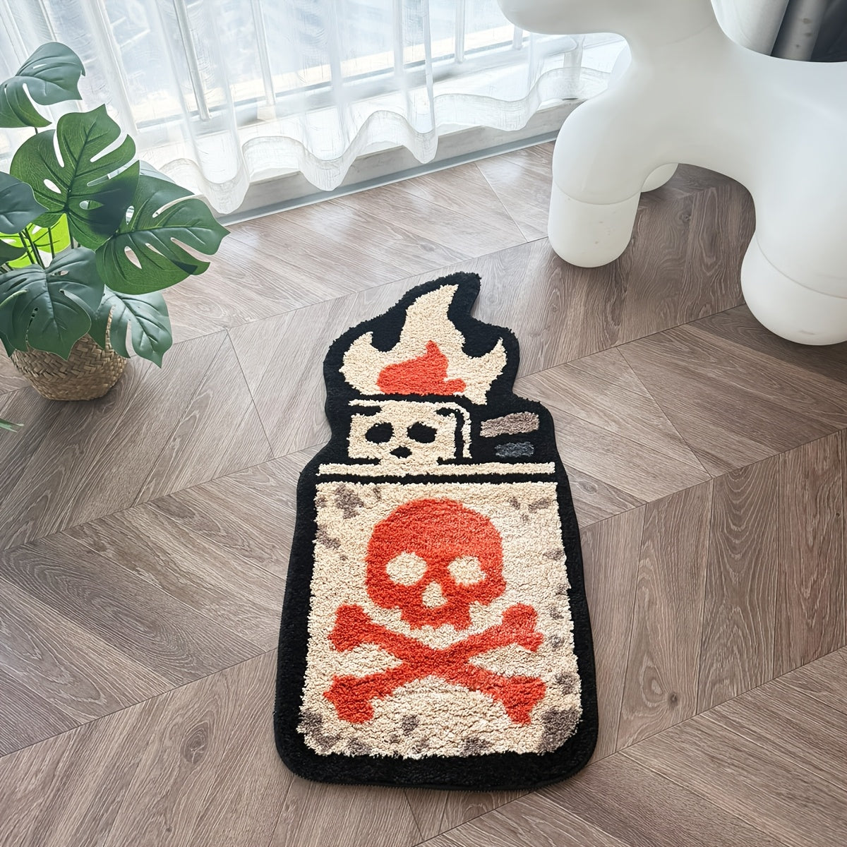 RED ROUND RUG view 7