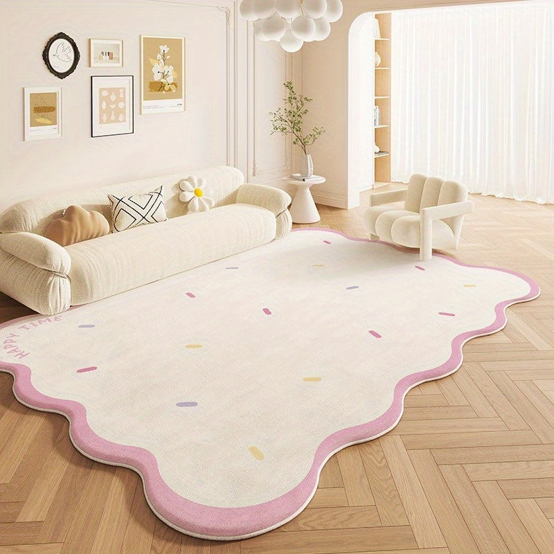 CREAM HEART RUG