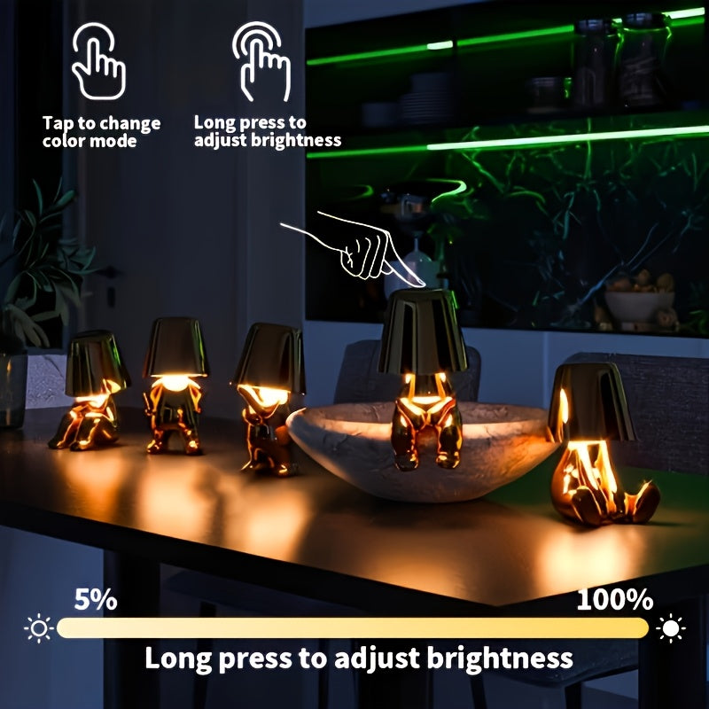 Tnessential Thinker Statue LED Night 3D Decor