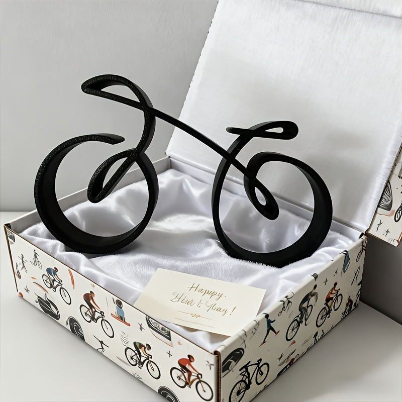 Tnessential Minimalist Bicycle Sculpture Wire Frame Style 3D Decor