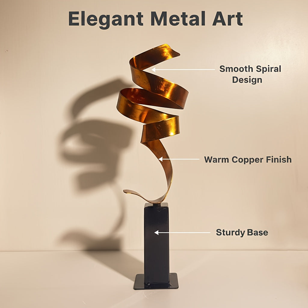 Tnessential Creative Spiral Metal Collectible Figurines 3D Decor