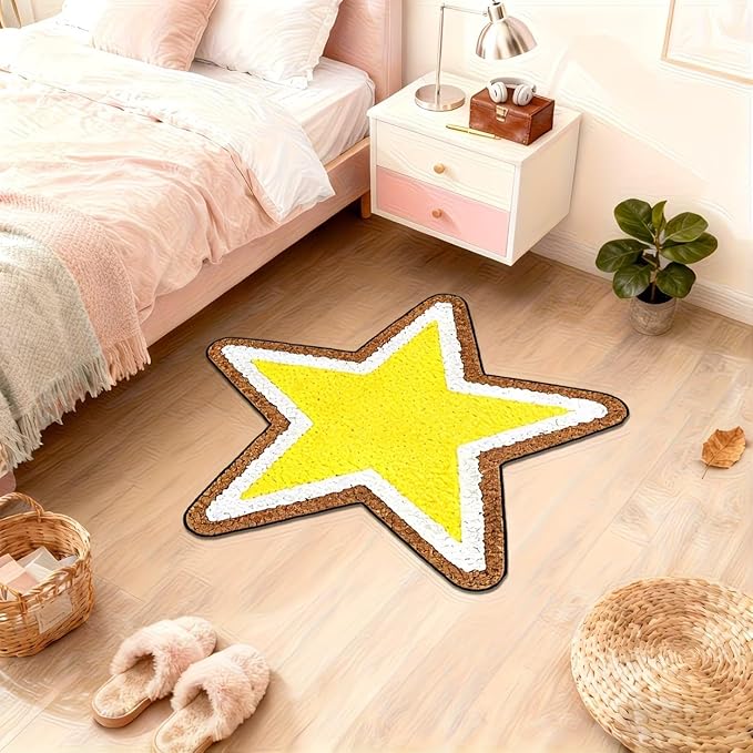 COOL YELLOW STAR RUG