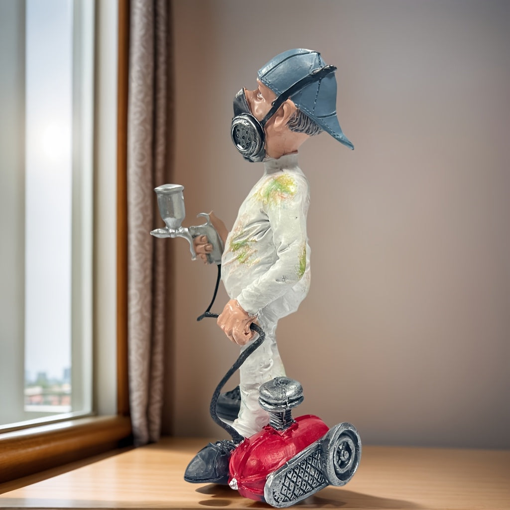 Tnessential Creative Spray Painter Resin Statue 3D Decor