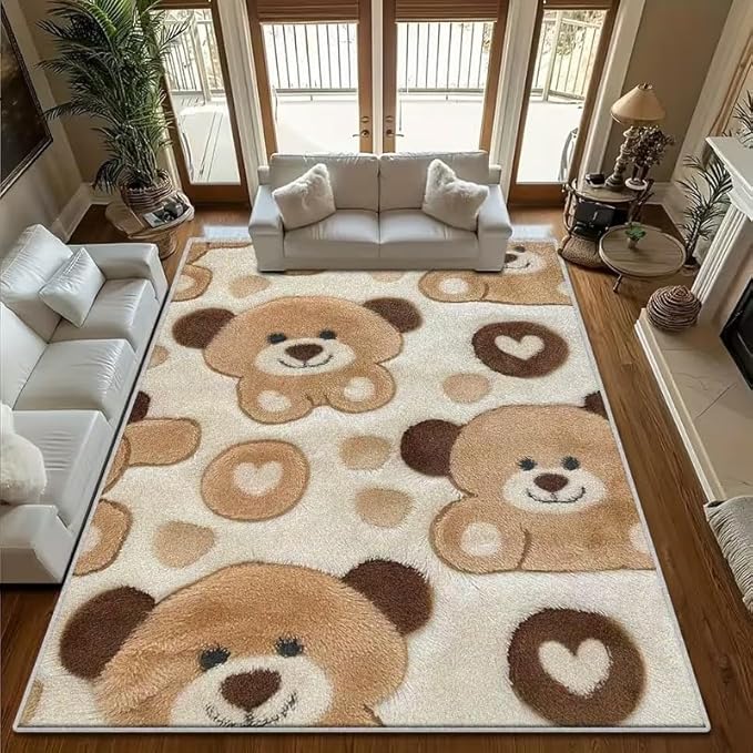 TEDDY BEAR HEARTS RUG