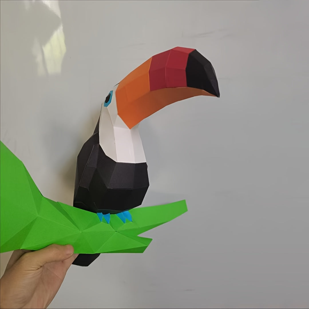 Tnessential Cm Toucan on a Branch Paper Model DIY Craft for Wedding 3D Decor