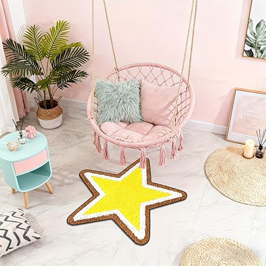 COOL YELLOW STAR RUG