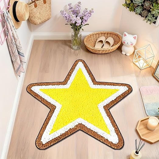COOL YELLOW STAR RUG