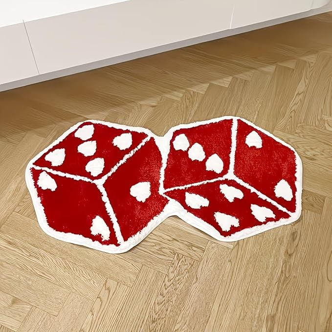 LUCKY RED DICE RUG