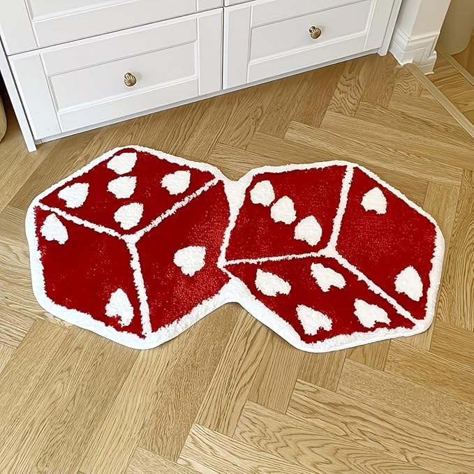 LUCKY RED DICE RUG