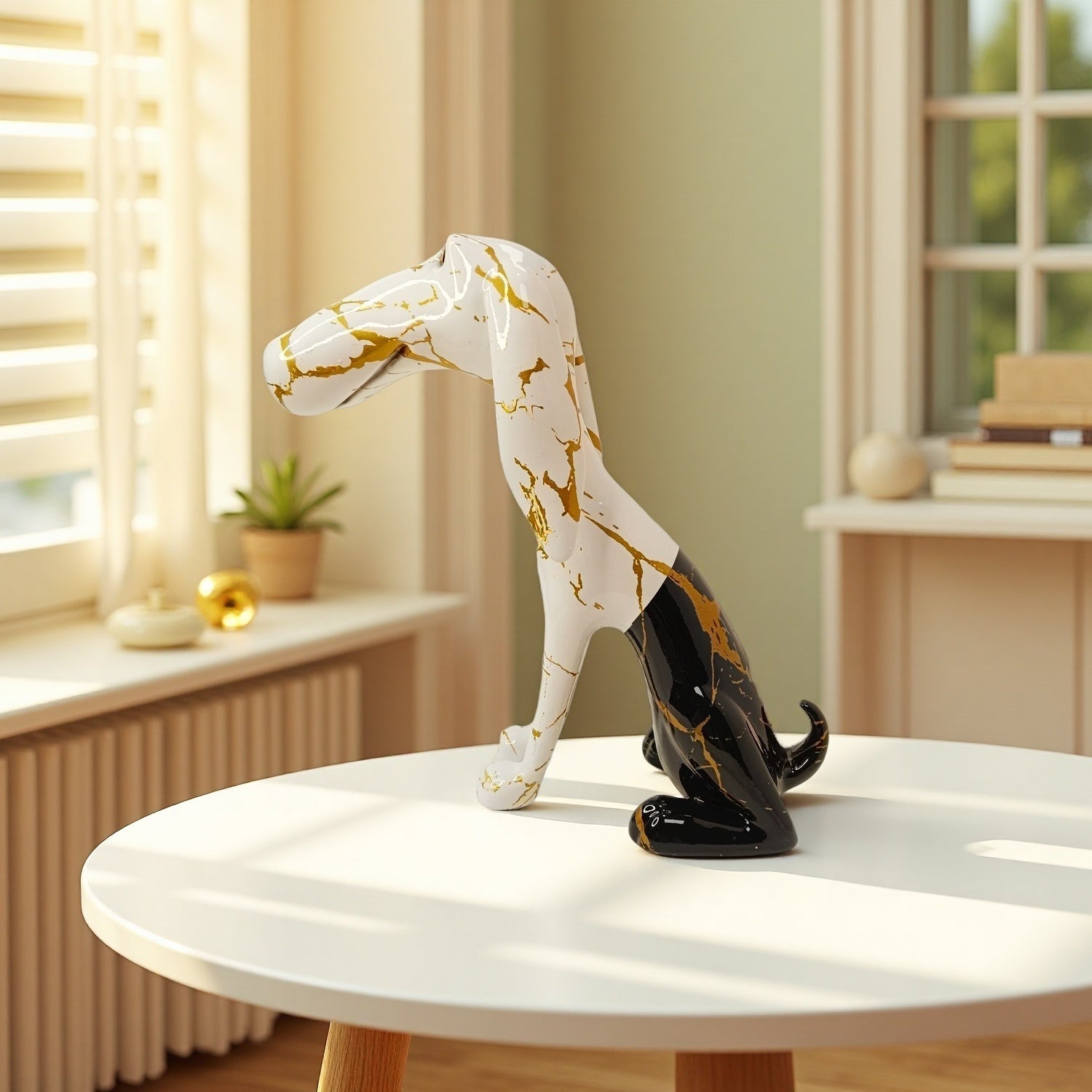 Tnessential Creative White Big-mouthed Dachshund 3D Decor