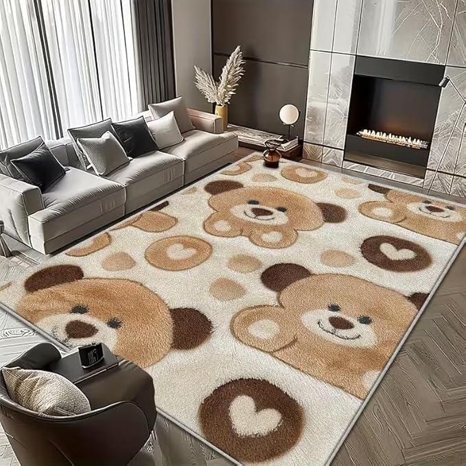TEDDY BEAR HEARTS RUG