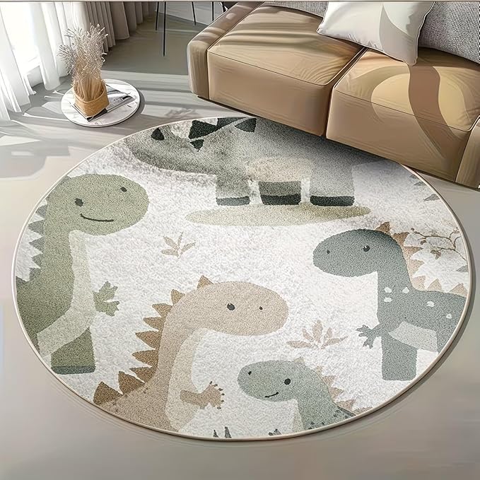 CUTE DINOSAUR ROUND RUG