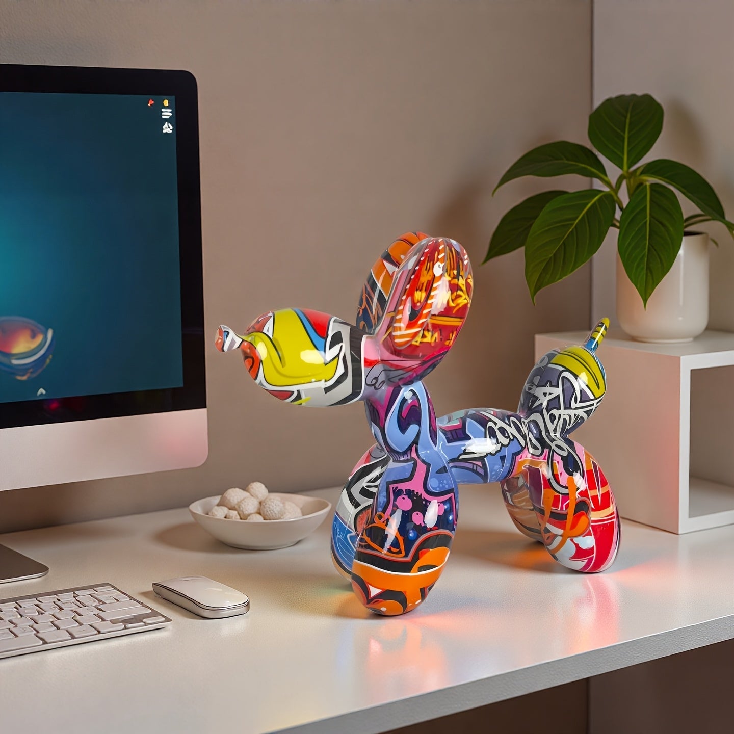 Tnessential Balloon Dog Sculpture Statue 3D Decor