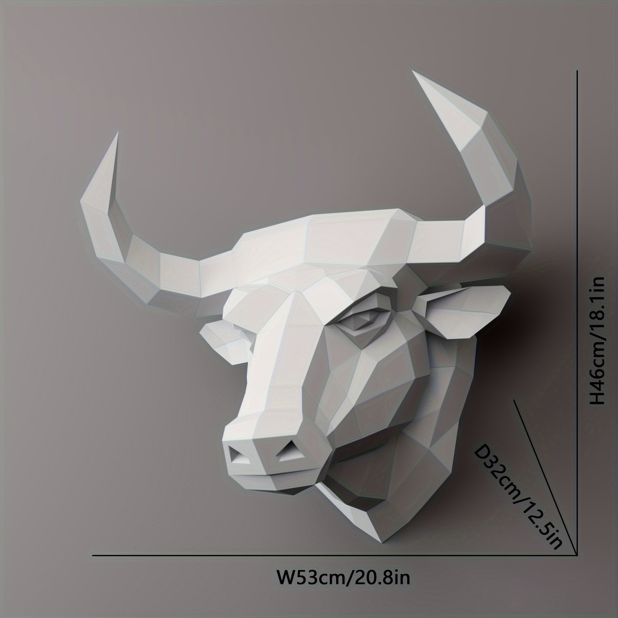 Tnessential Diy Bull Head Paper Model Needs to Be Made by Yourself 3D Decor