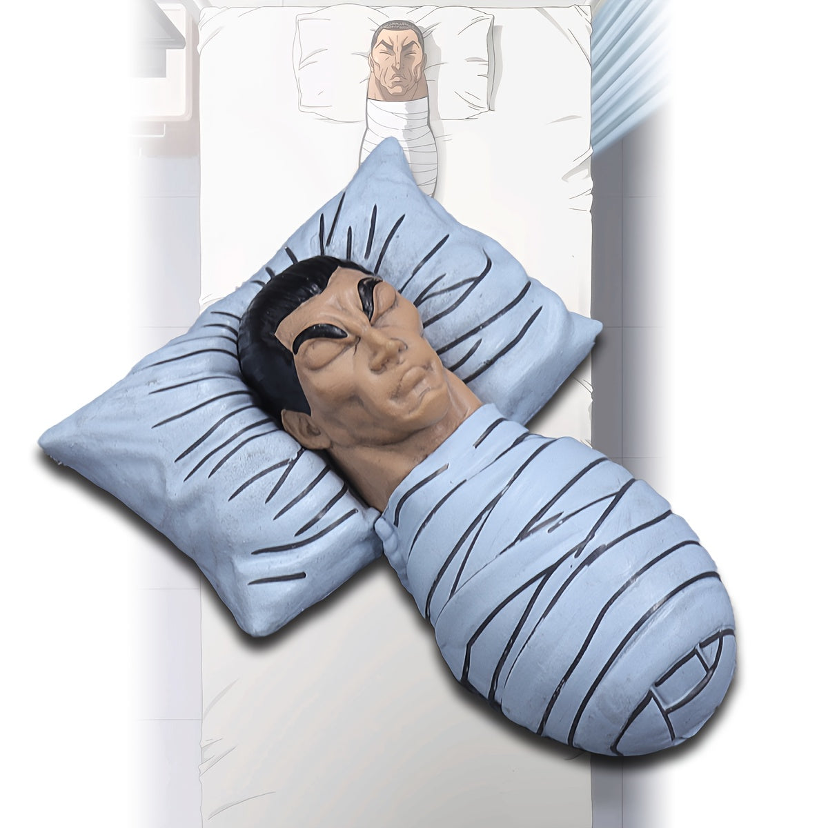 Tnessential BAKI Injured Retsu Kaioh Action Figure 3D Decor