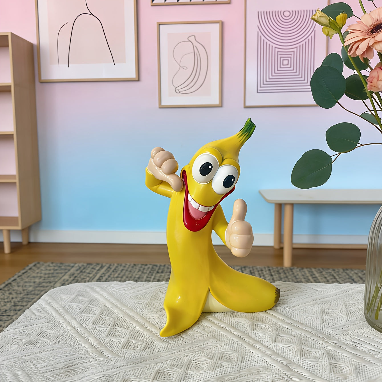 Tnessential Quirky Banana Figurine Made of Resin 3D Decor