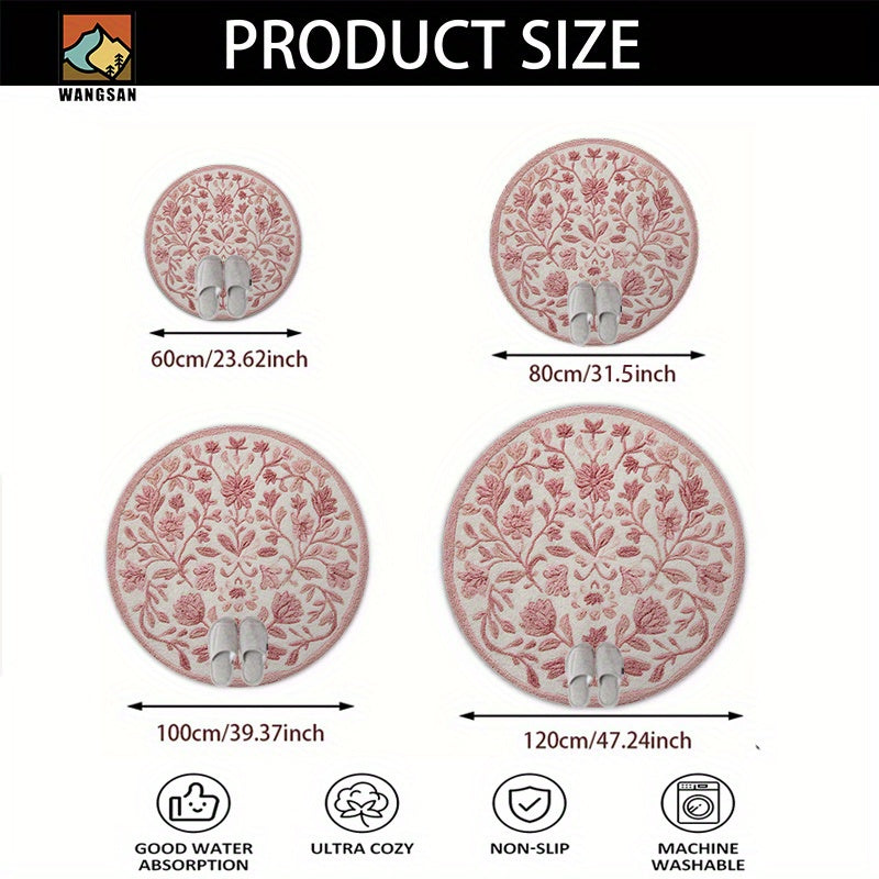 PINK ROUND 3 RUG view 3
