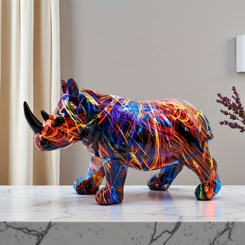Tnessential Colorful Animal Rhinoceros Ation 3D Decor