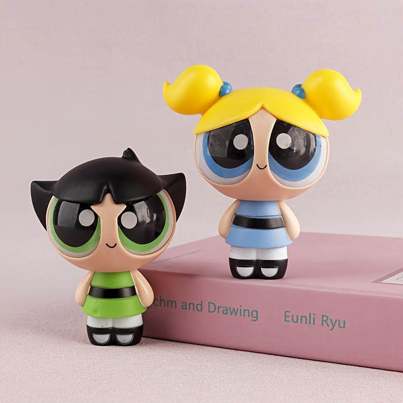 Tnessential Powerpuff Collectible Figure Set 3D Decor