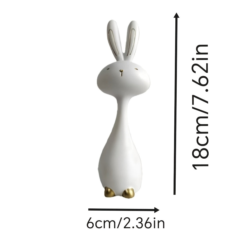 Tnessential Light Luxury Easy Golden-footed Rabbit Sculpture Decoration 3D Decor