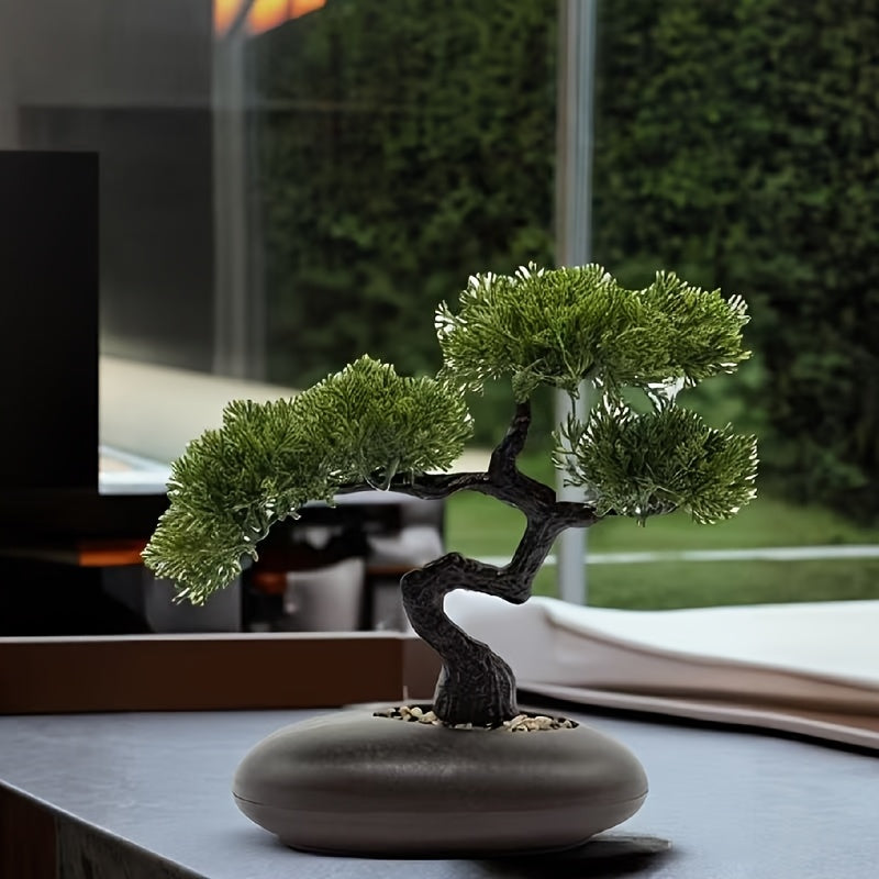Tnessential High-end Simulation Welcoming Pine Bonsai 3D Decor