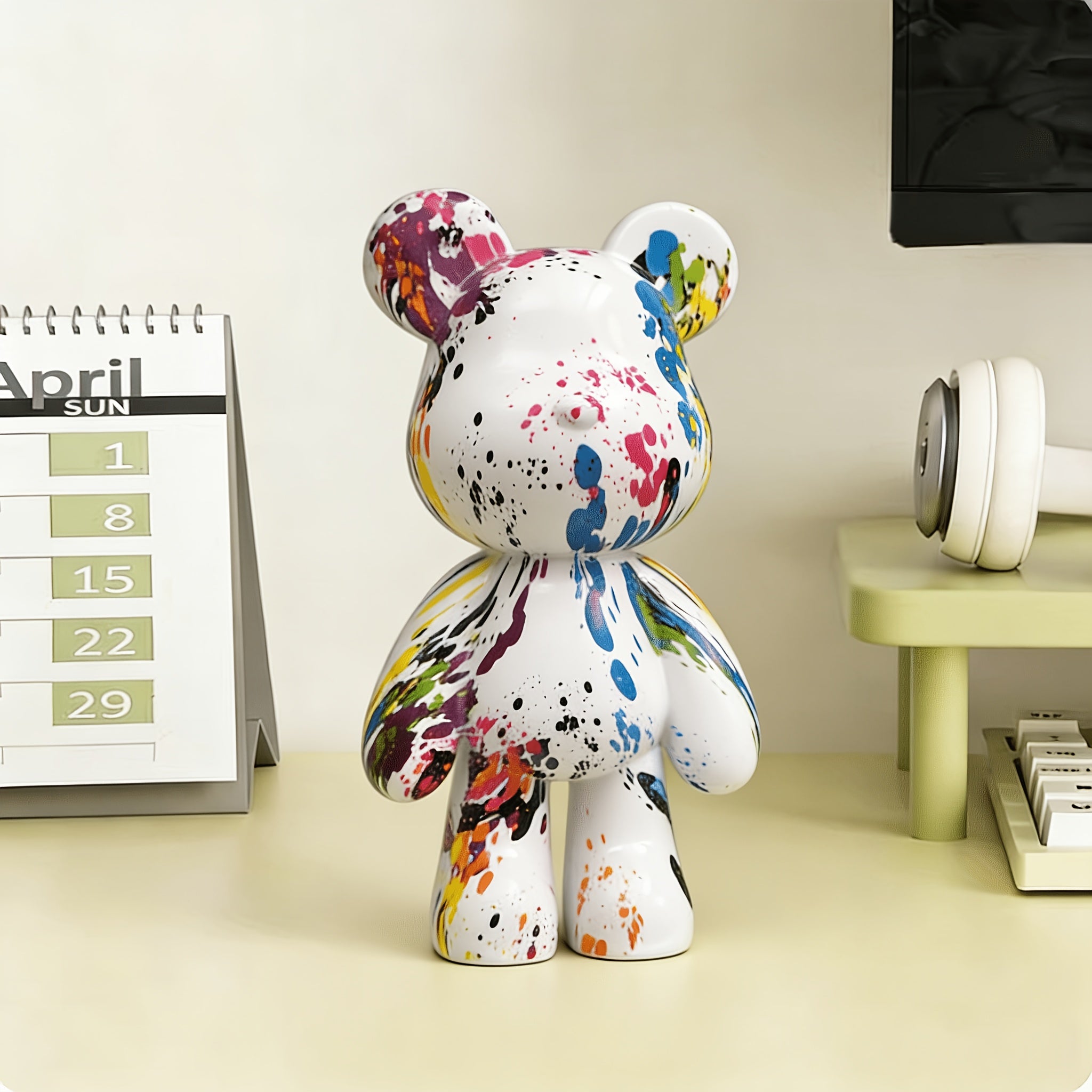Tnessential Bear Decorative Resin Sculpture Statue 3D Decor