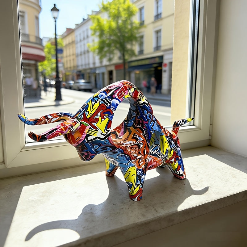 Tnessential Stunning Bronze Bull Sculpture 3D Decor