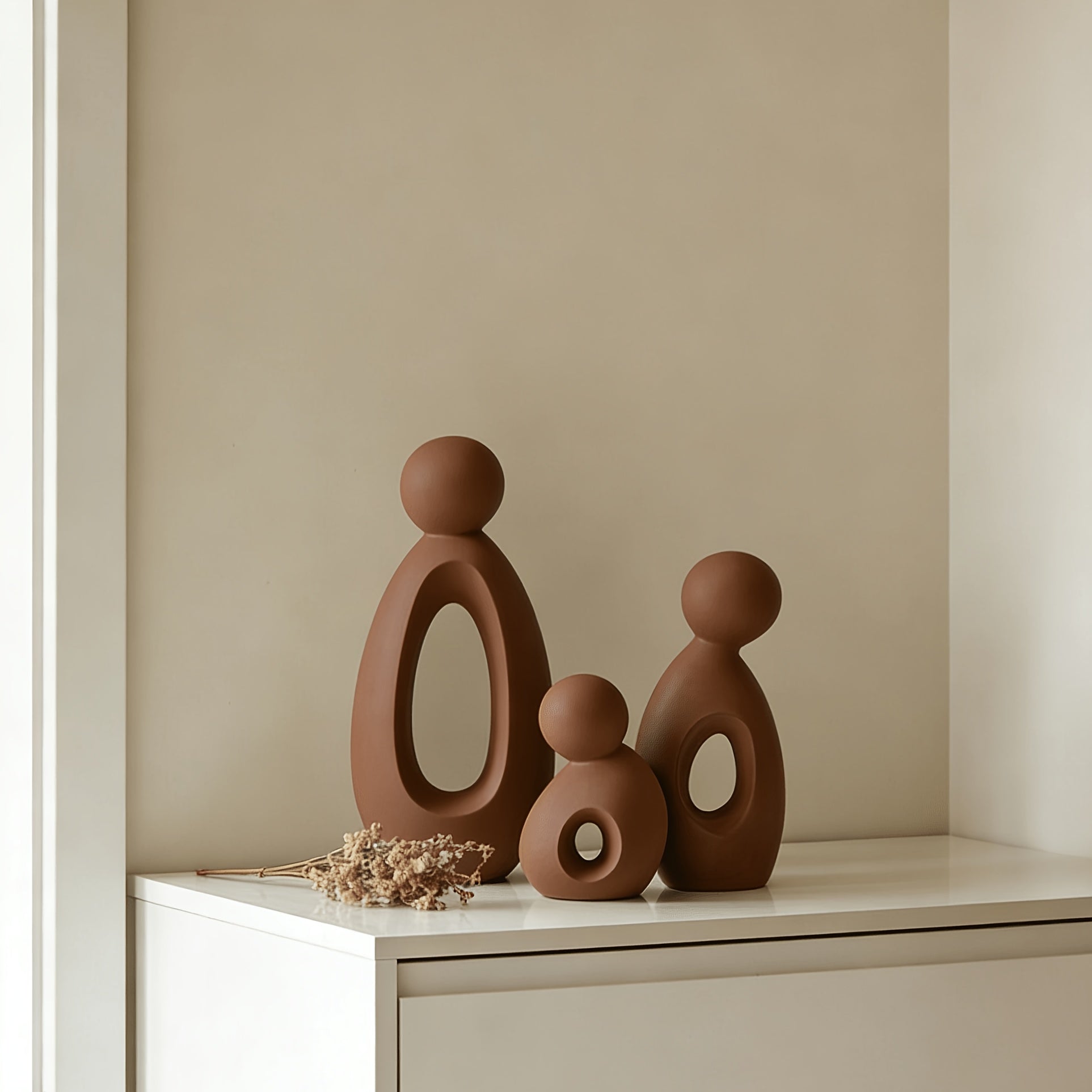 Tnessential Minimalist Modern Abstract Plastic Wall Sculptures & 3D Decor