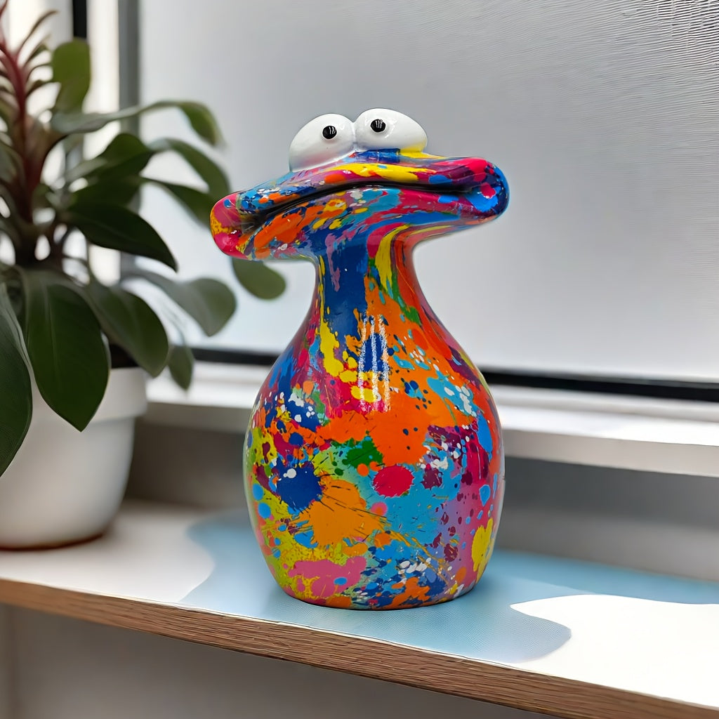 Tnessential Charming Big-mouth Frog Resin Figurine 3D Decor