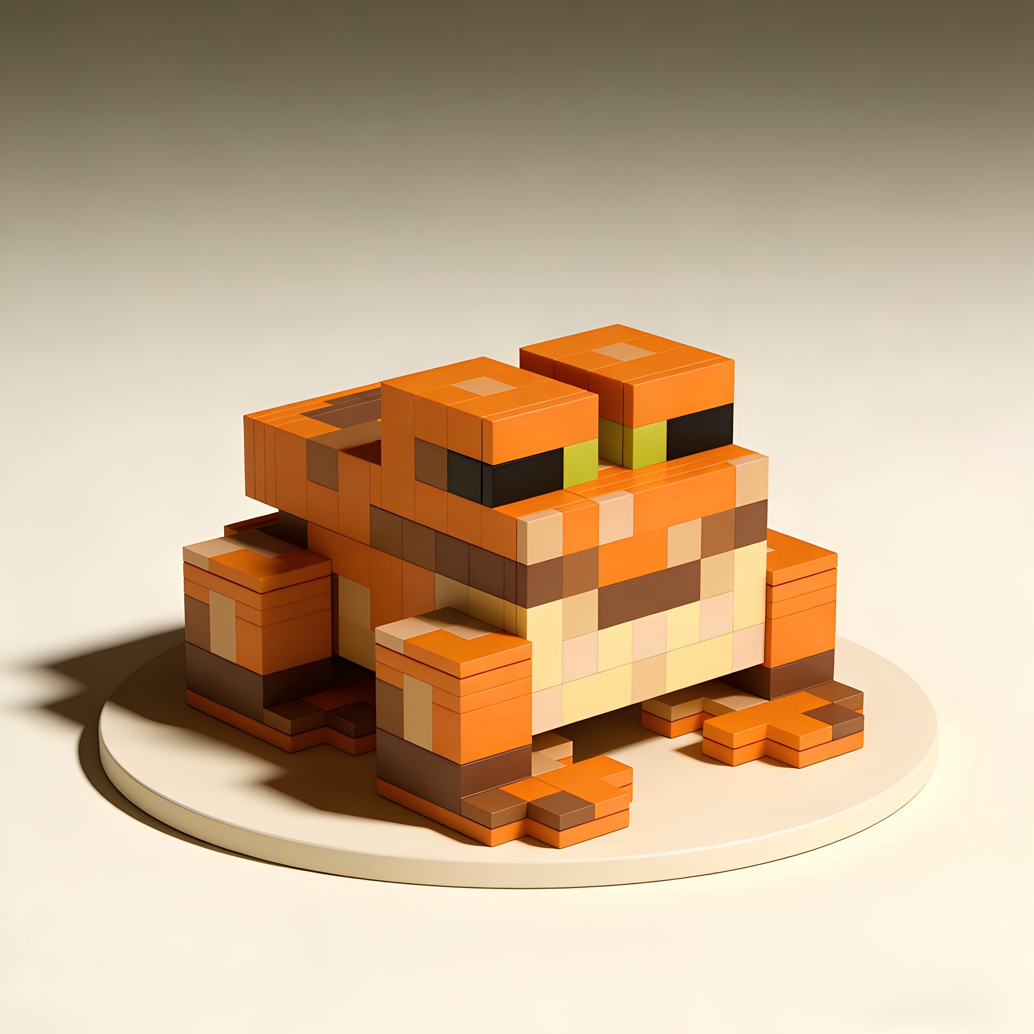 Tnessential Pixel Poseable Frog Building Set 3D Decor