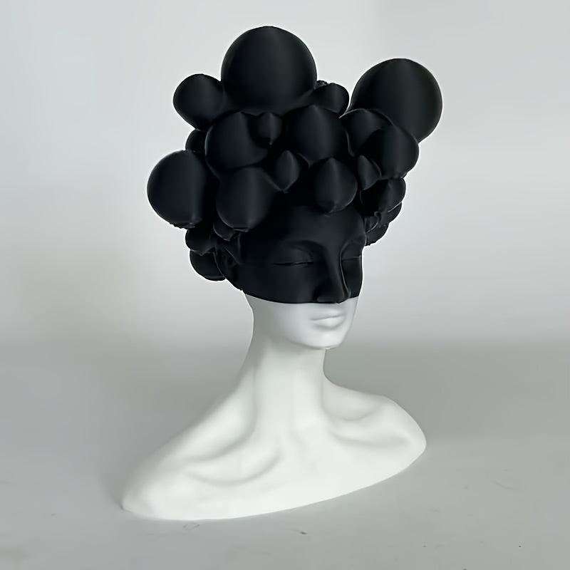 Tnessential Black and White Contrasting Abstract African Sculpture 3D Decor