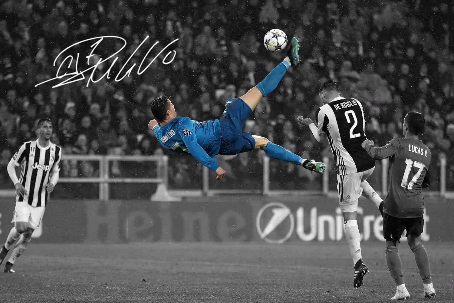CRISTIANO RONALDO DOUBLE KICK CANVAS POSTER