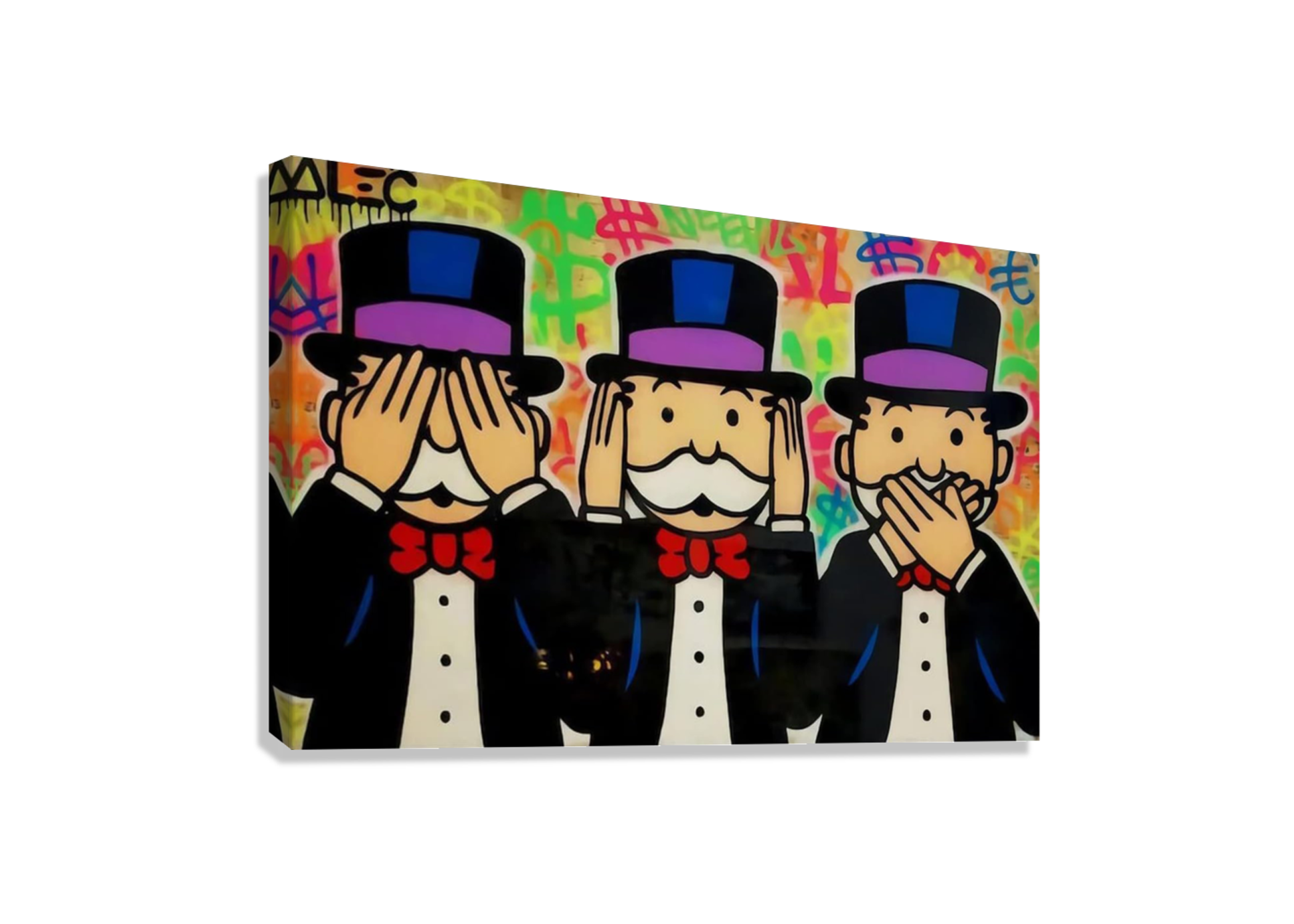 MONOPOLY GRAFFITI CANVAS POSTER