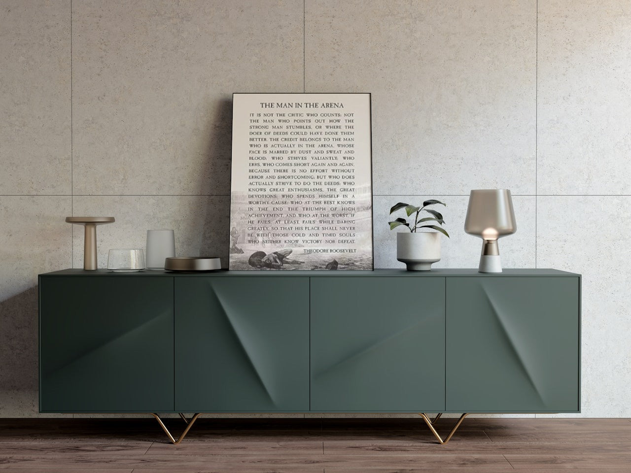 THEODORE ROOSEVELT "THE MAN IN THE ARENA "