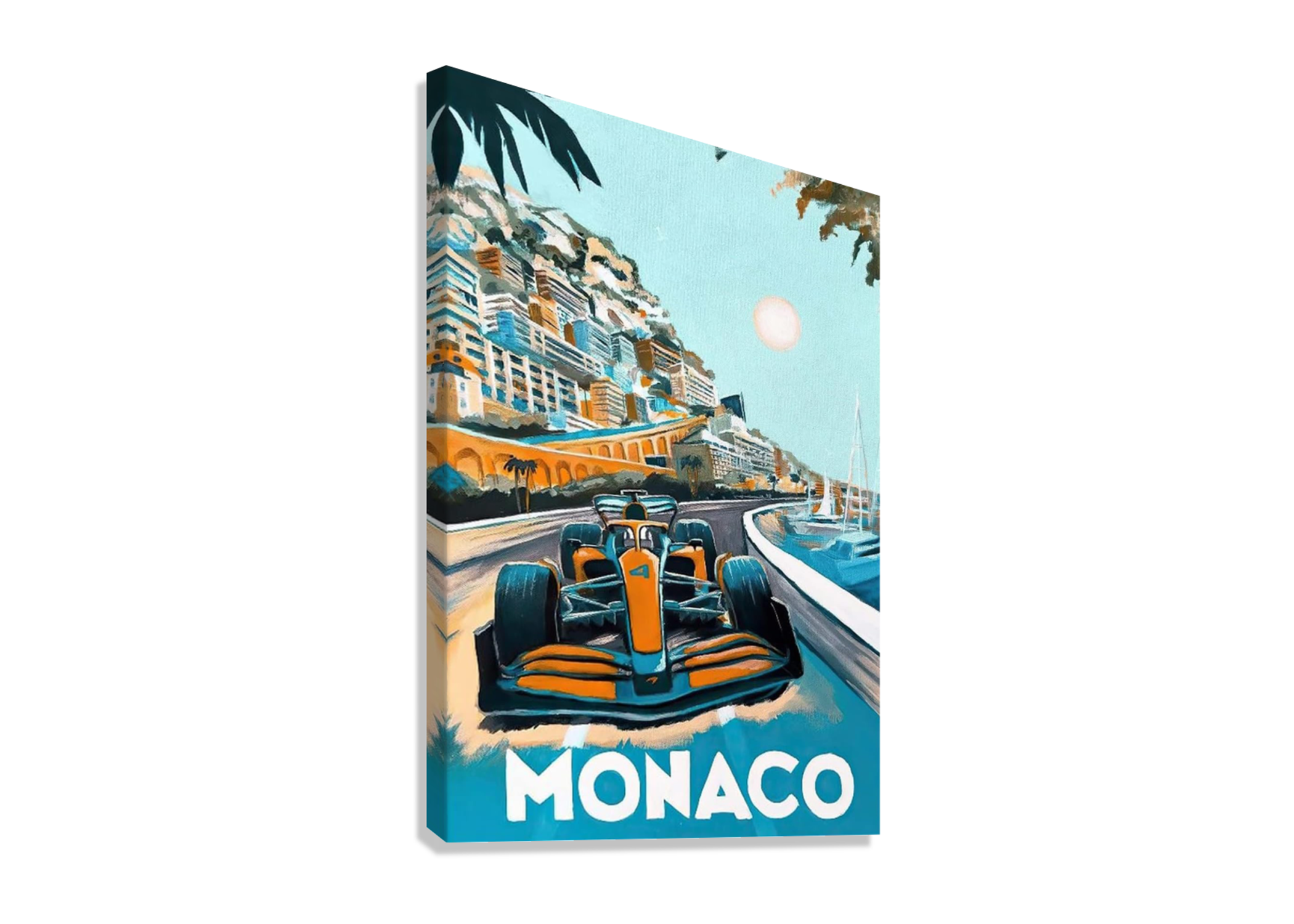 MONACO F1 CANVAS POSTER
