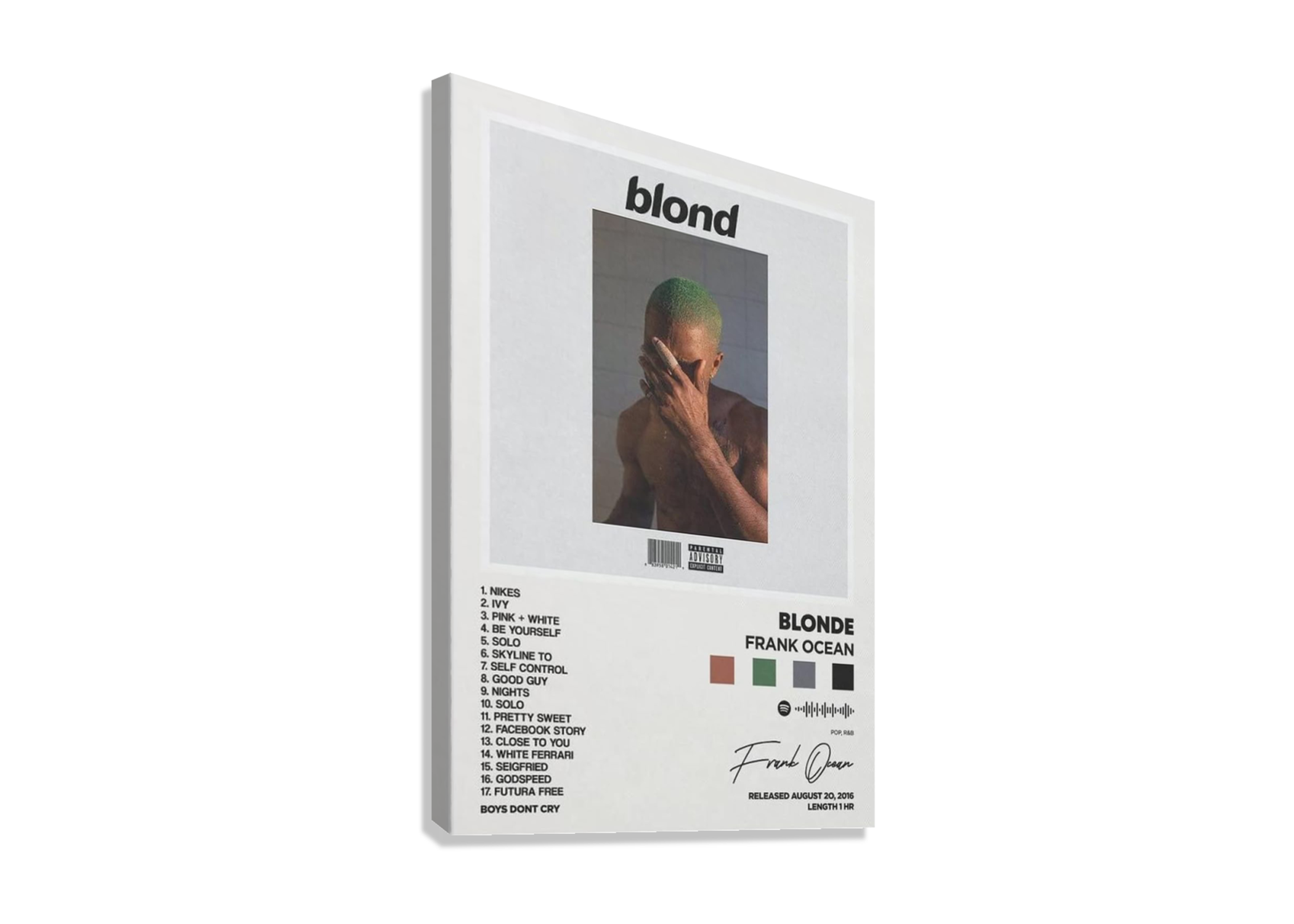 FRANK OCEAN " BLOND " CANVAS POSTER