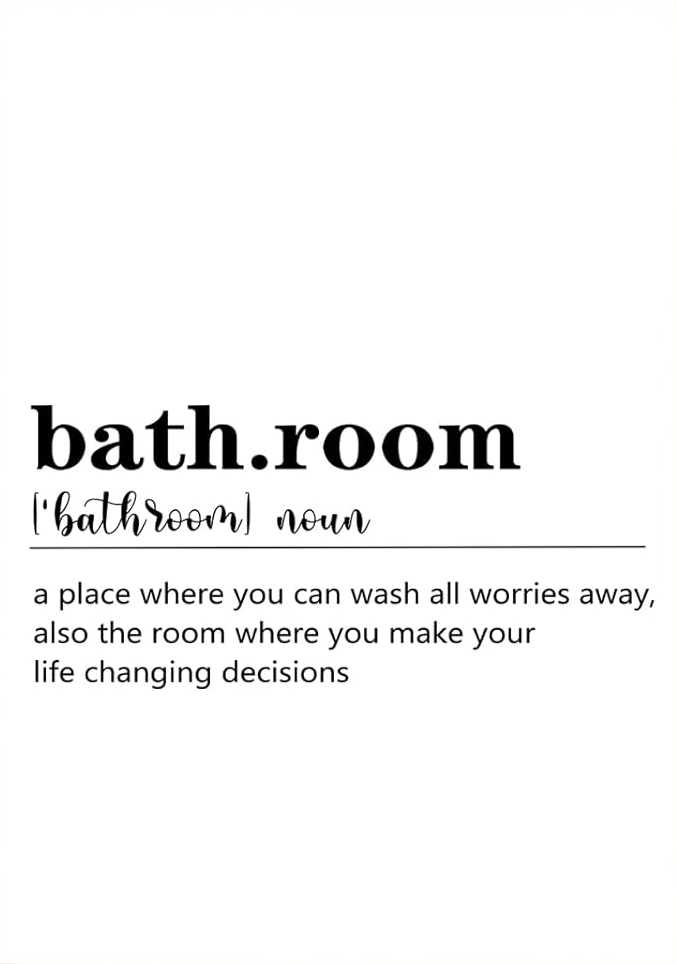 BATHROOM FUNNY CANVAS POSTER