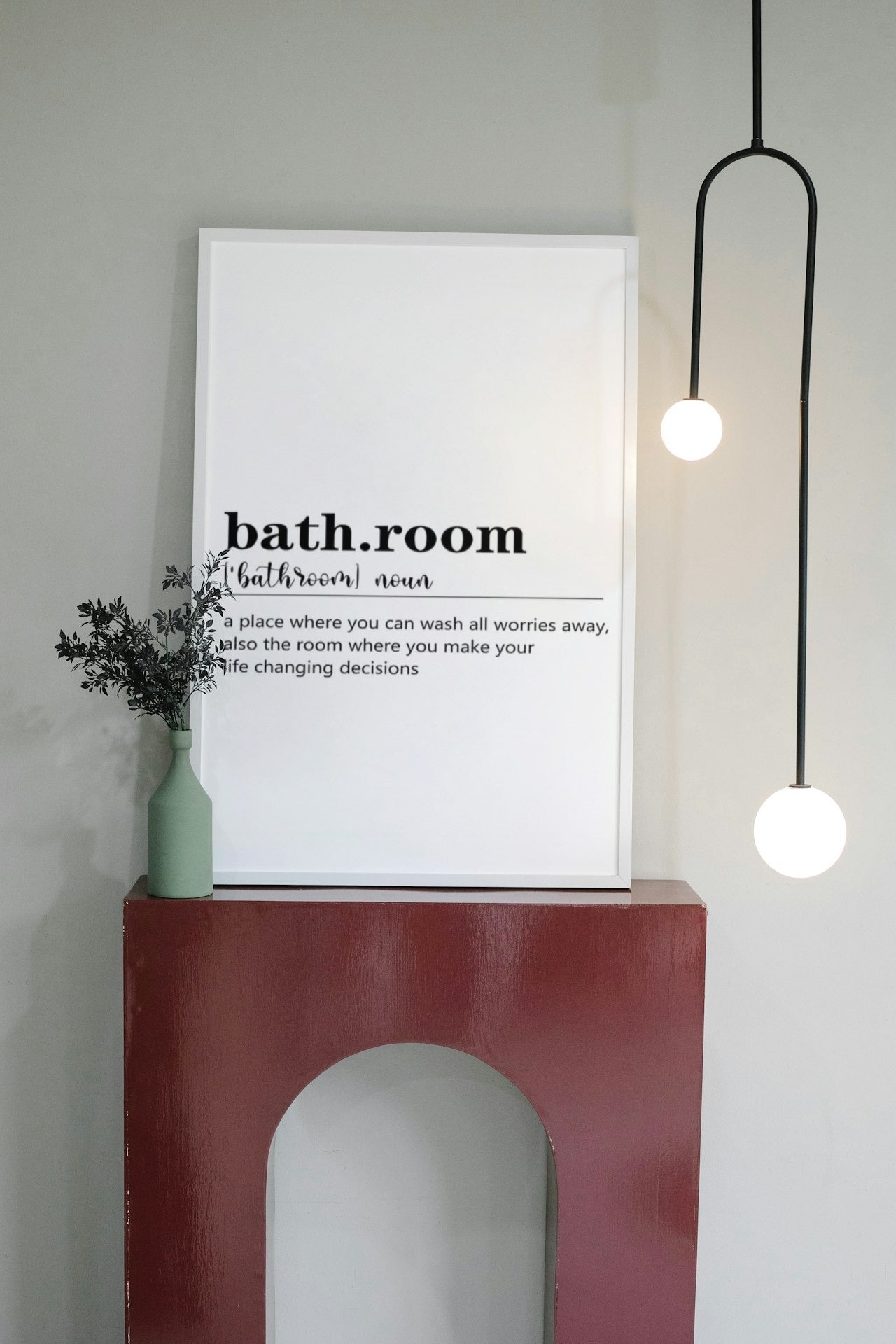 BATHROOM FUNNY CANVAS POSTER