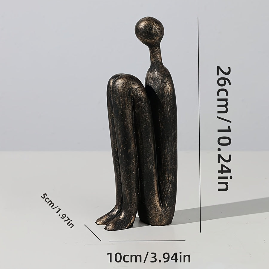 Tnessential Set Modern Resin Bookshelf Figurines 3D Decor