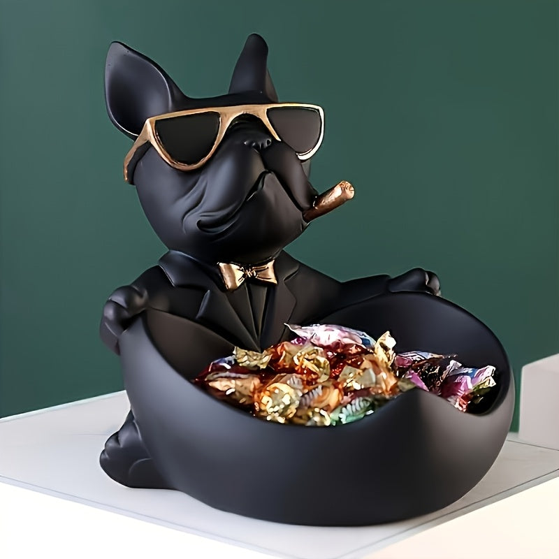Tnessential Large Storage Decorative Statue of a French Bulldog 3D Decor
