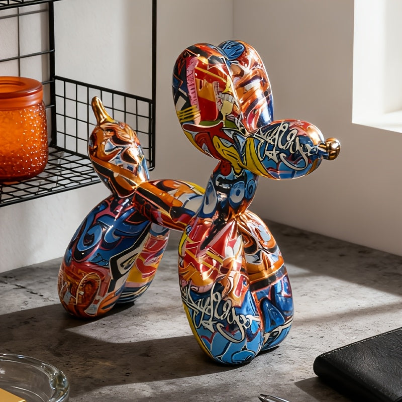 Tnessential Graffiti Art Balloon Dog Figure-piece 3D Decor