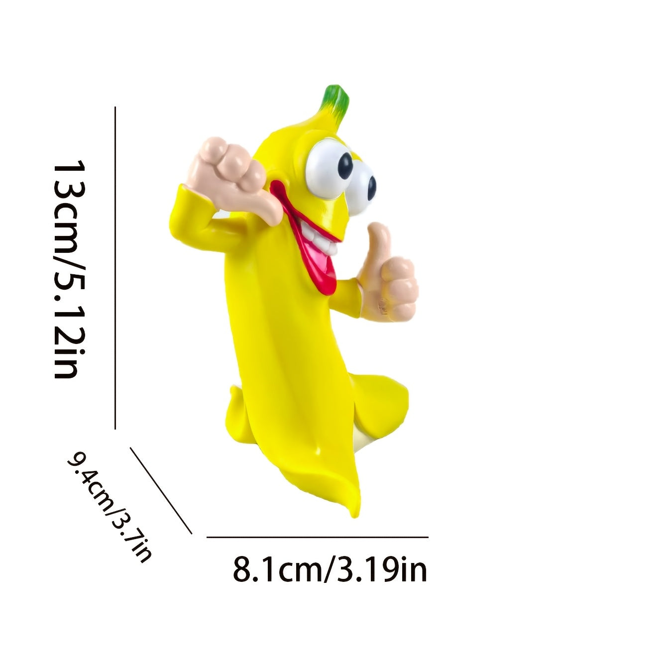Tnessential Cute Pastoral Style Smiling Face Banana Ornament 3D Decor