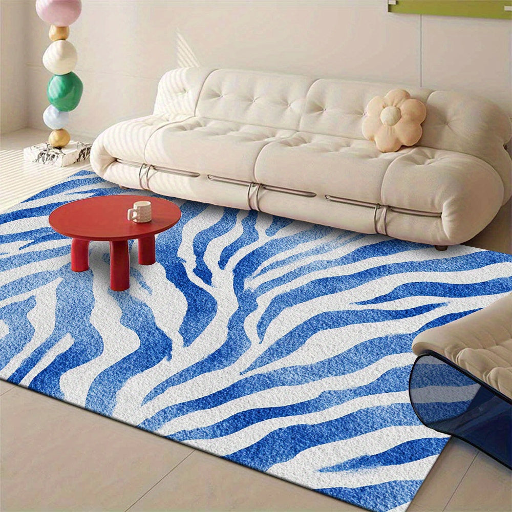 BLUE STRIPED 2 RUG view 2