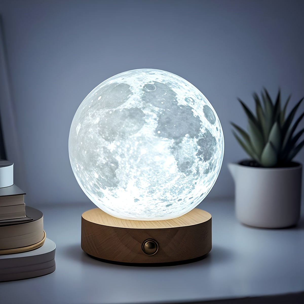 Tnessential Spherical Moon-shaped Night Light 3D Decor