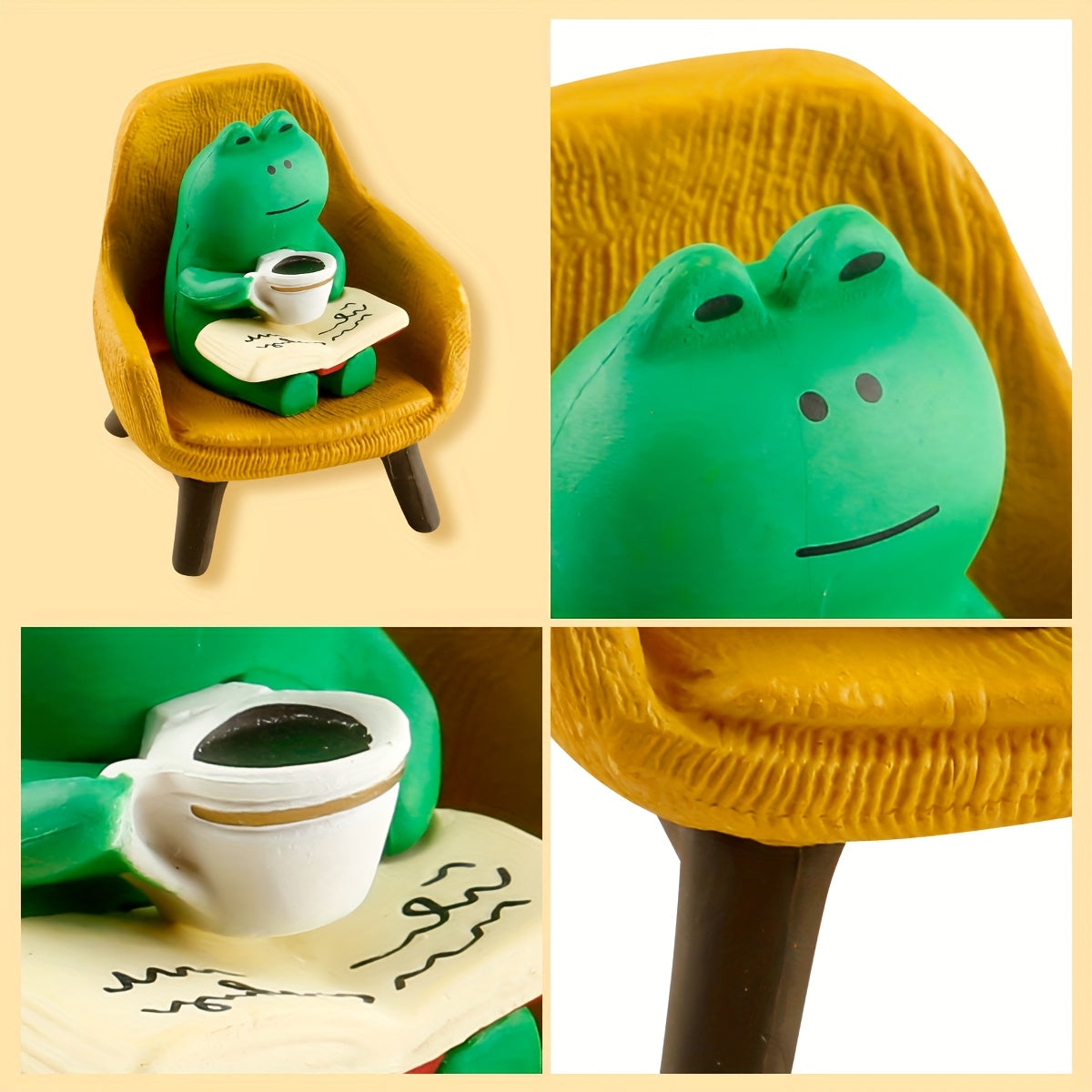 Tnessential Collectible Figurines 2pcs Mini Frog Figurines 3D Decor