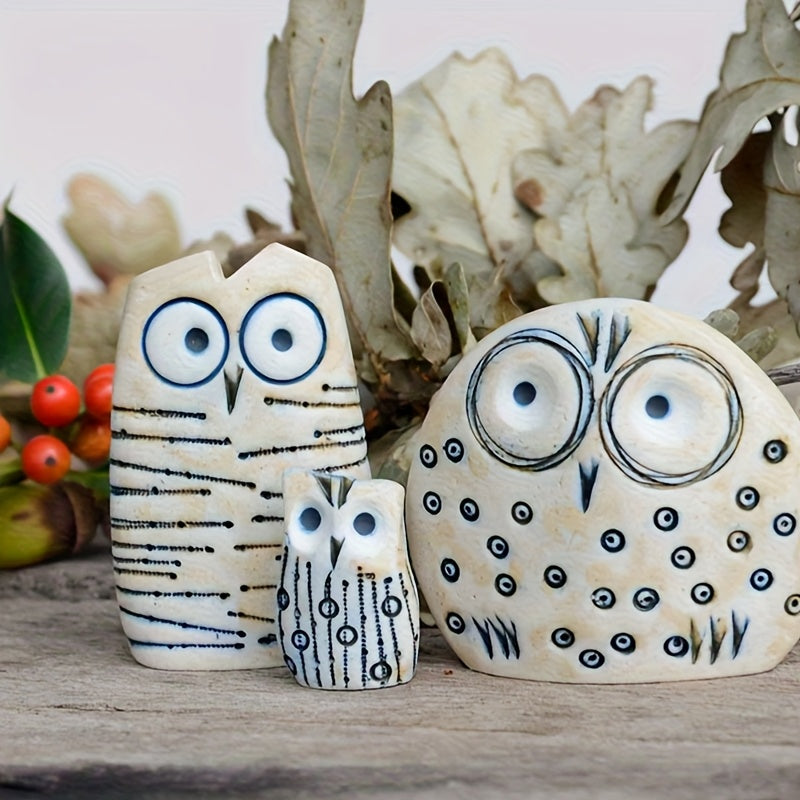 Tnessential Owl Gift Animal Statues Fun Owl Decorations Bird Art 3D Decor